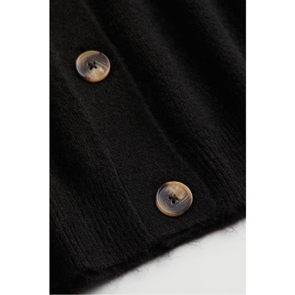 Black V-Neck Cardigan - Picture 8 of 9